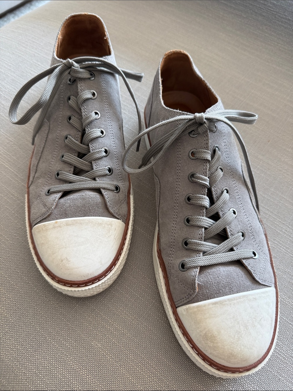 Allen Edmunds PASADENA suede men’s dress sneakers. Size 10.5. Grey.